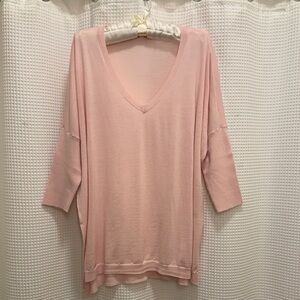 Anthropologie - 100% Merino Wool Light Pink Sweater